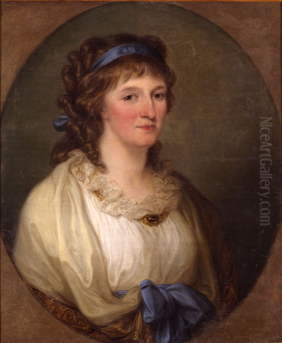 Portrait of Louise of Brandenburg-Schwedt, Duchess of Anhalt-Dessau (1750-1811) Oil Painting by Angelica Kauffmann