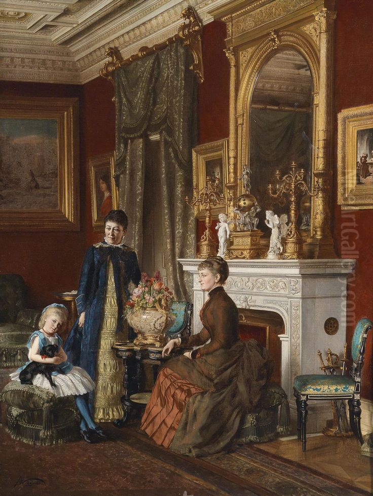 The little darling Oil Painting by Hermann Nigg