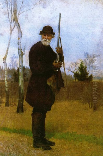 <<I. S. Turgenev na ohote>> Oil Painting by Nikolai Dmitriev-Orenburgsky