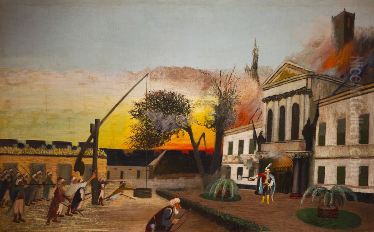 Zrinyi kirohanasa Oil Painting by Tivadar Csontvary Kosztka Zrinyi kirohanasa Oil Painting by Tivadar Csontvary Kosztka