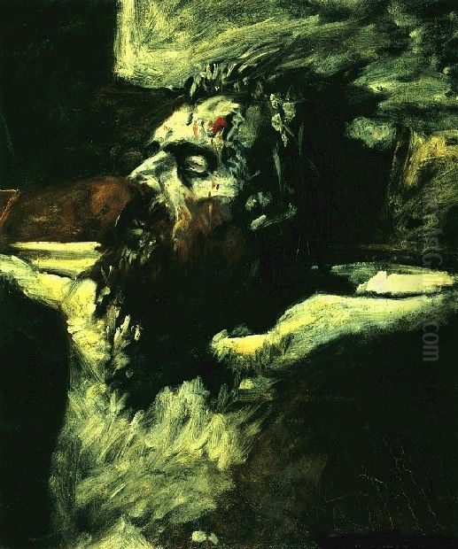 Head of the crucified Christ Oil Painting by Nikolai Yaroshenko