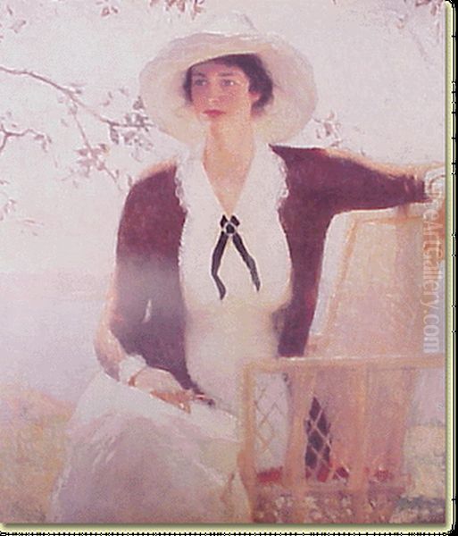 My daugher Elizabeth Oil Painting by Frank Weston Benson