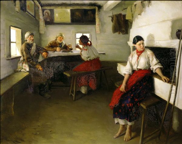 Matchmakers Oil Painting by Mykola Pymonenko