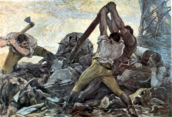 Erdoirtas Csikorszagban Oil Painting by Ferenc Marton