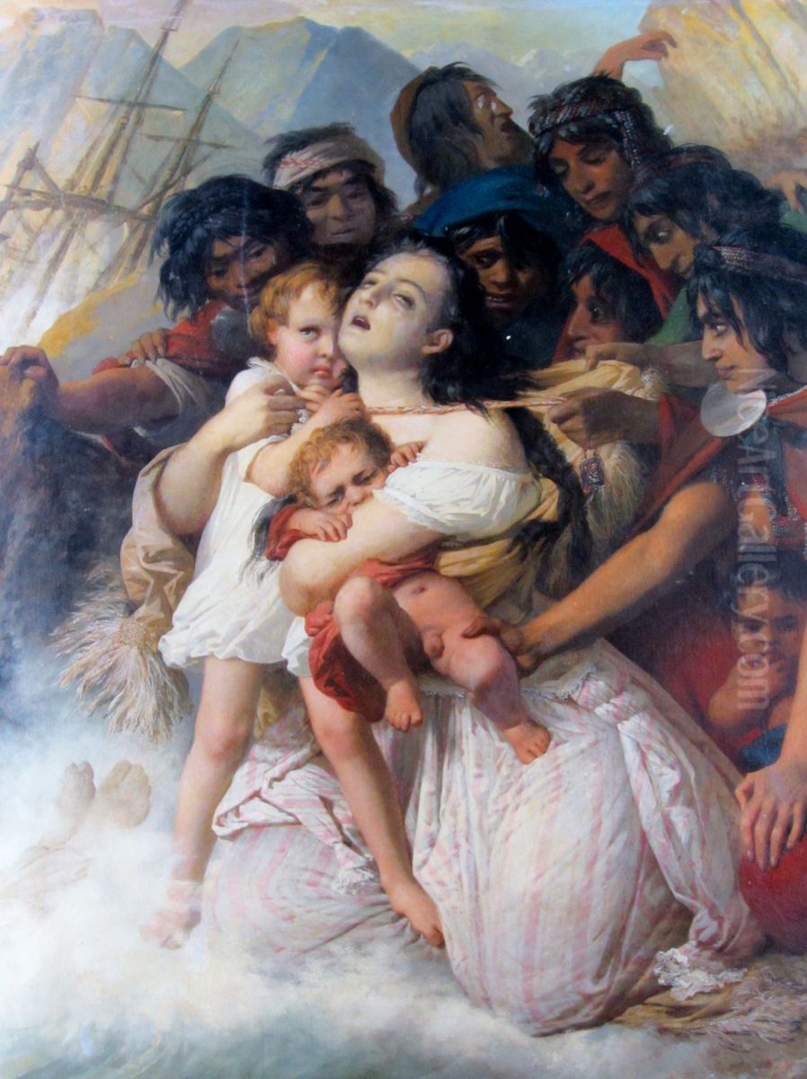 Naufragio del <<Joven Daniel>> Oil Painting by Raymond Monvoisin Naufragio del <<Joven Daniel>> Oil Painting by Raymond Monvoisin