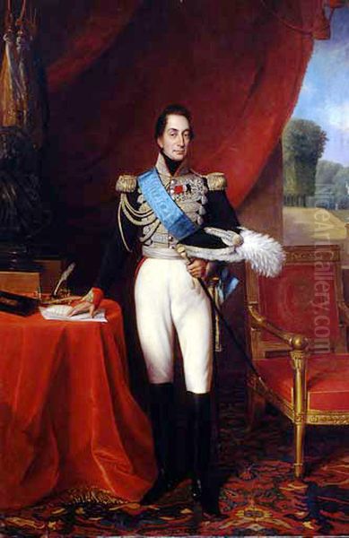 Charles Emmanuel, duc de Montmorency Luxembourg Oil Painting by Baron Louis-Auguste Schwiter