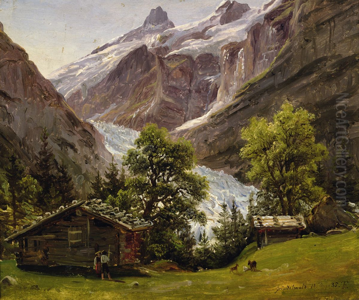 Grindelwald,Switzerland Oil Painting by Thomas Fearnley