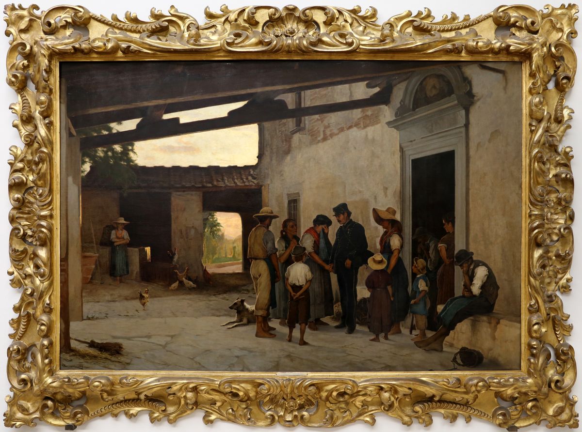 Il richiamo del contingente Oil Painting by Odoardo Borrani