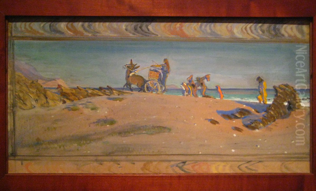 Odysseus and Nausicaa Oil Painting by Valentin Serov