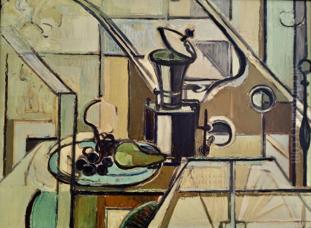 Still life with pepper grinder Oil Painting by Diane Esmond