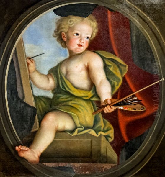 Allegory of paintingFrancais:Allegorie de la peintureItaliano:Allegoria della pittura Oil Painting by Pierre Mignard I