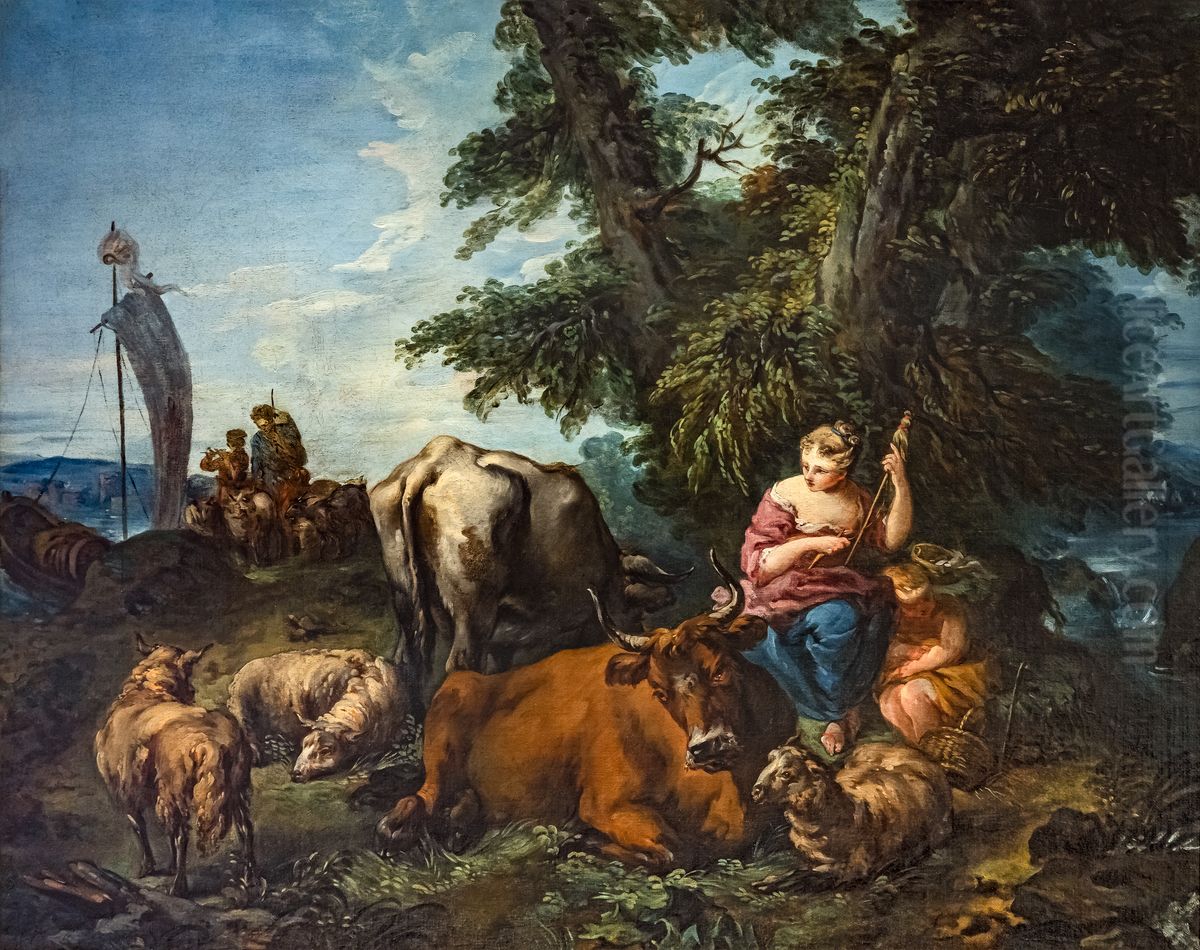 Pastorale Oil Painting by Francois Boucher