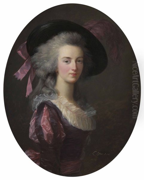 Portrait of La marechale-comtesse de Mailly, nee Blanche Charlotte Marie Felicite de Narbonne Pelet Oil Painting by Elisabeth Louise Vigee Le Brun