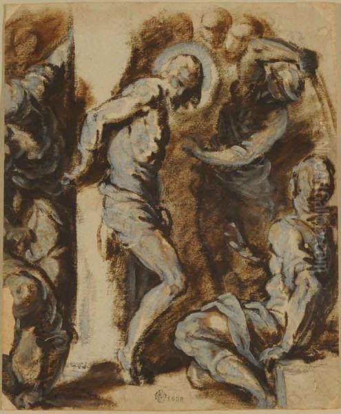 The Flagelation Oil Painting by Palma il Giovane