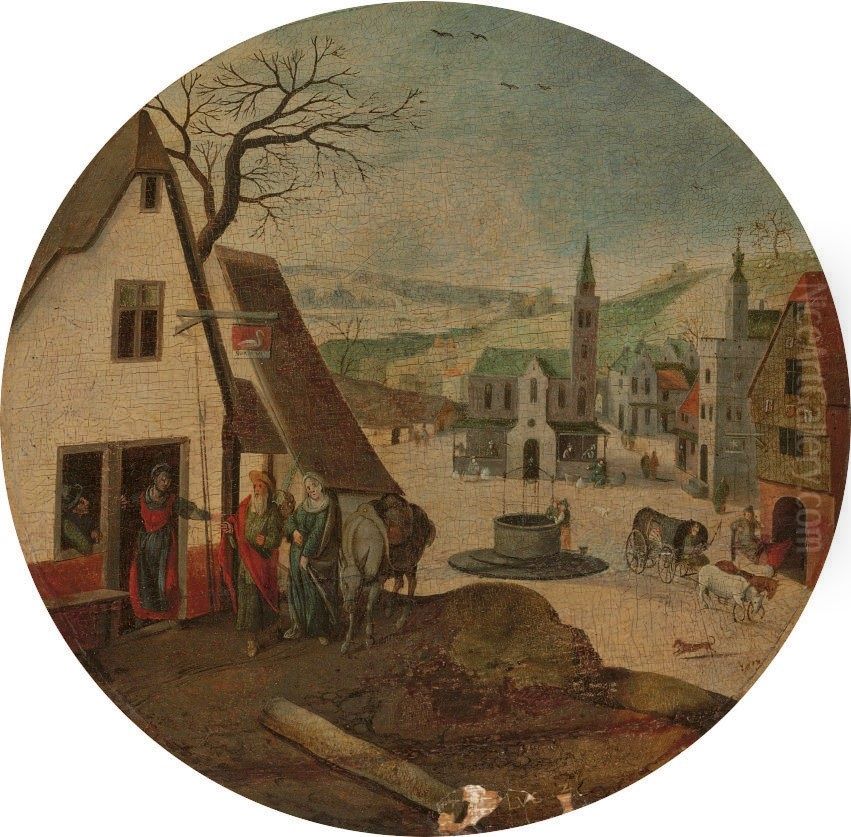 No Room at the Inn Oil Painting by Abel Grimmer