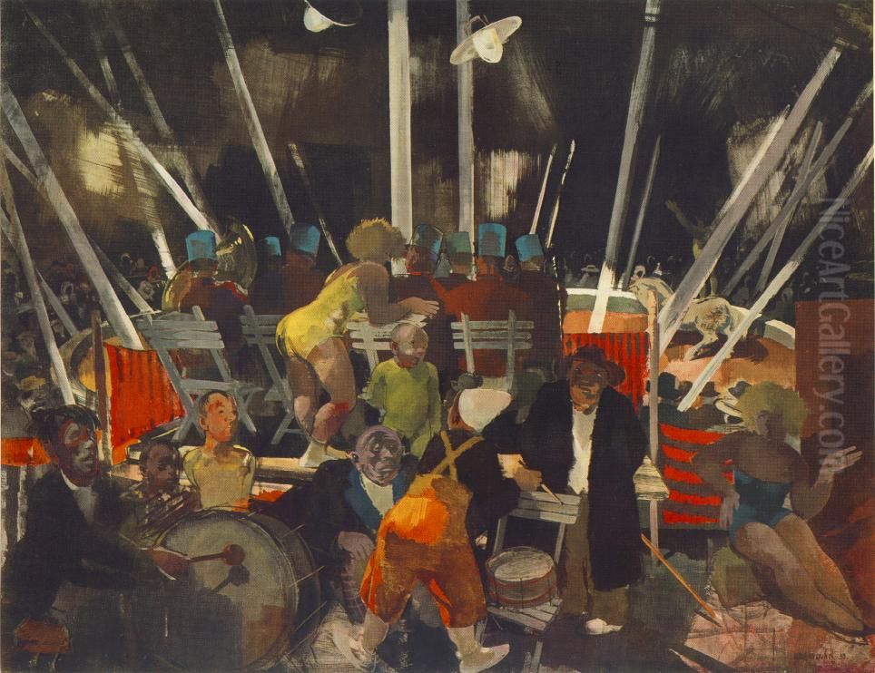 Circus (1935) Oil Painting by Vilmos Aba-Novak