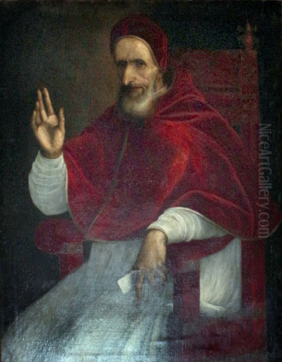 Ritratto di papa Pio V Oil Painting by Lavinia Fontana