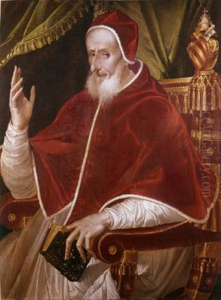 Portrait of Pope Pius V Oil Painting by Bartolomeo Passarotti