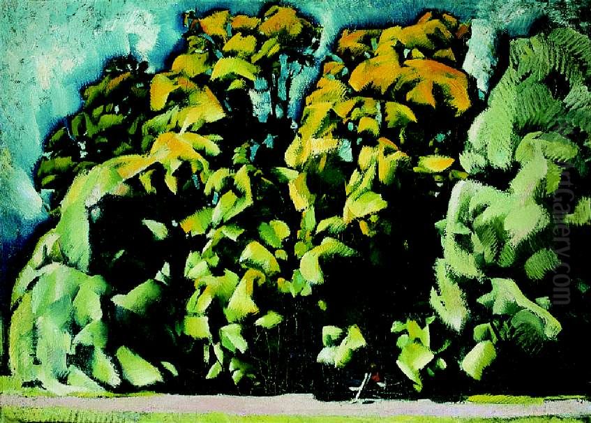Park Oil Painting by Vilmos Aba-Novak