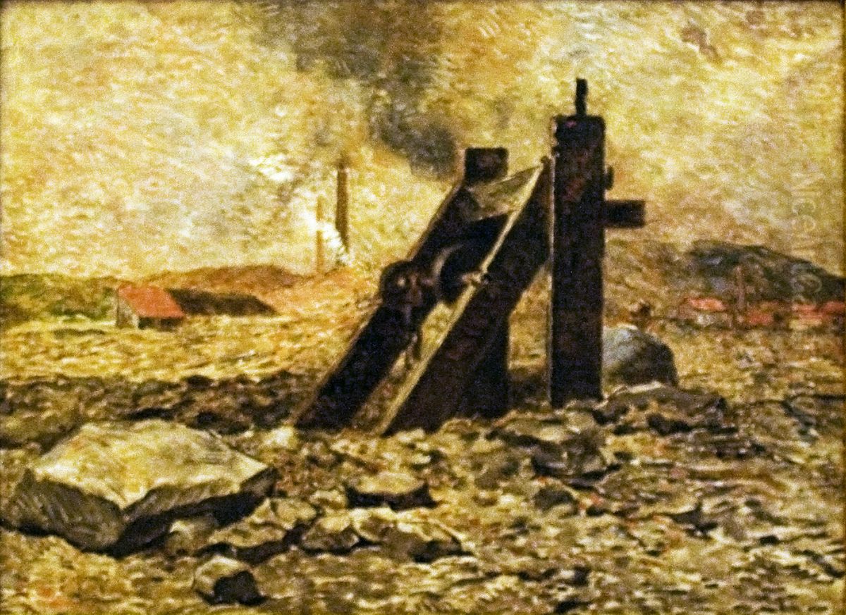 Abandoned shaft Oil Painting by Constantin Meunier Abandoned shaft Oil Painting by Constantin Meunier