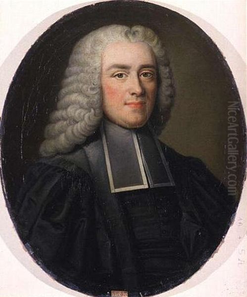 Nicolas-Rene Berryer, ministre de la marine (1703-1762) Oil Painting by Jacques-Francois Delyen