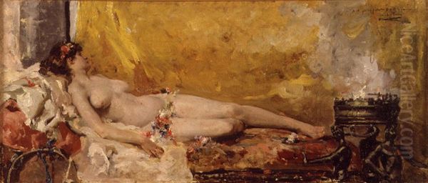 Bacante en reposo Oil Painting by Joaquin Sorolla