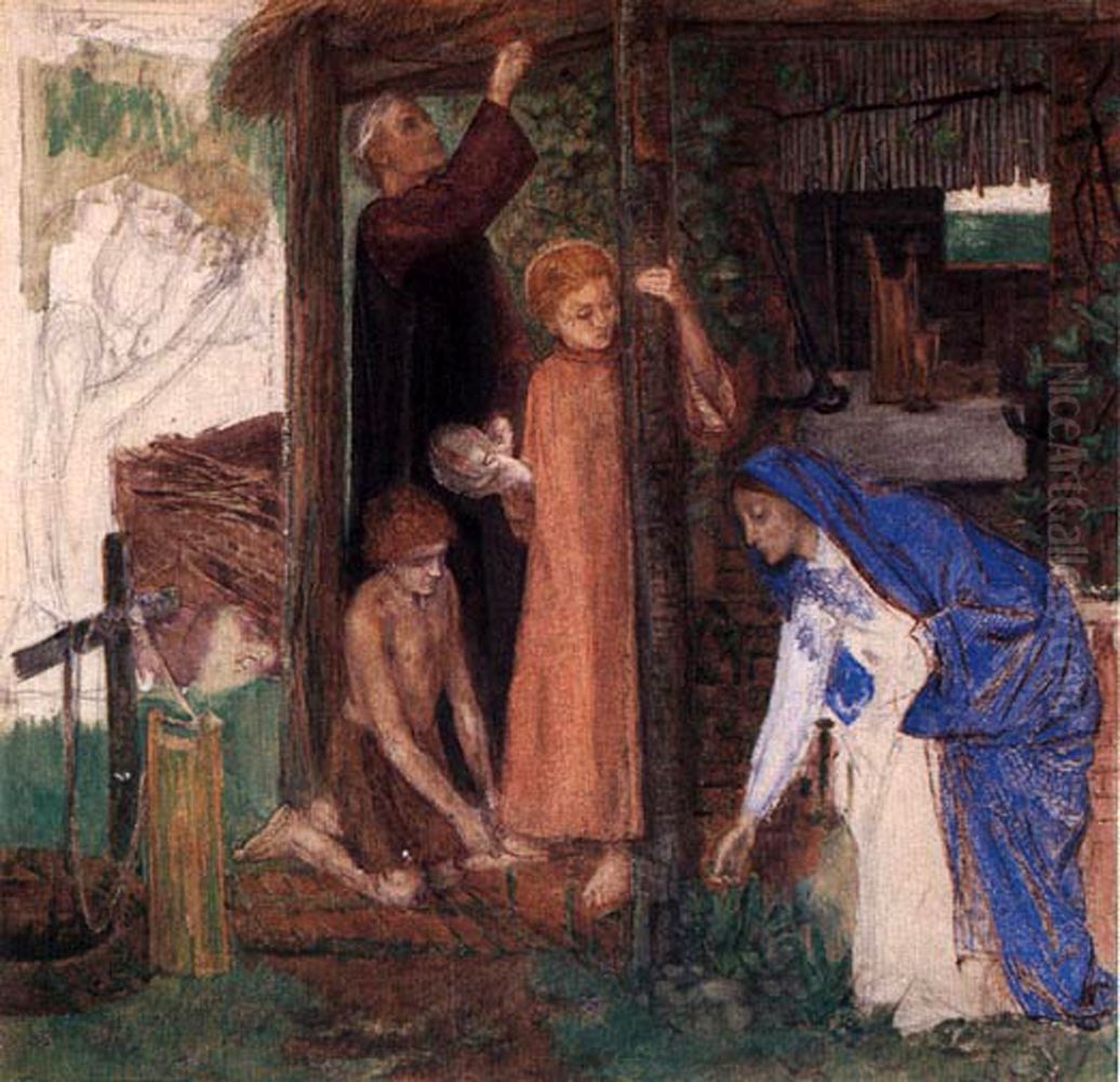 Gathering Bitter Herbs Oil Painting by Dante Gabriel Rossetti