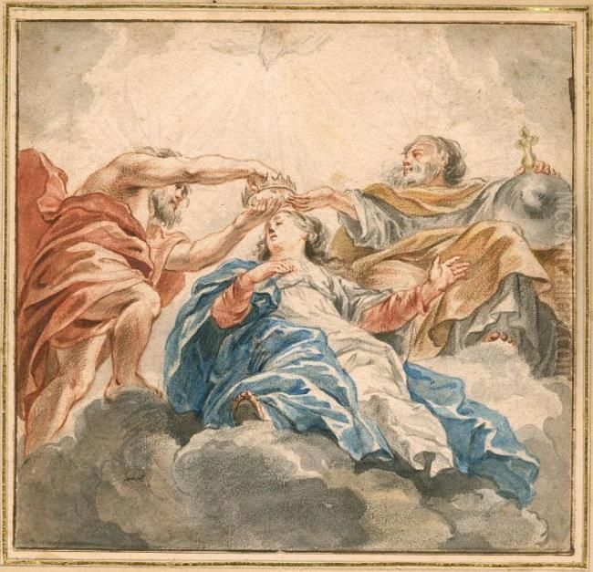 Coronation of the Virgin Oil Painting by (studio of) Rubens, Peter Paul