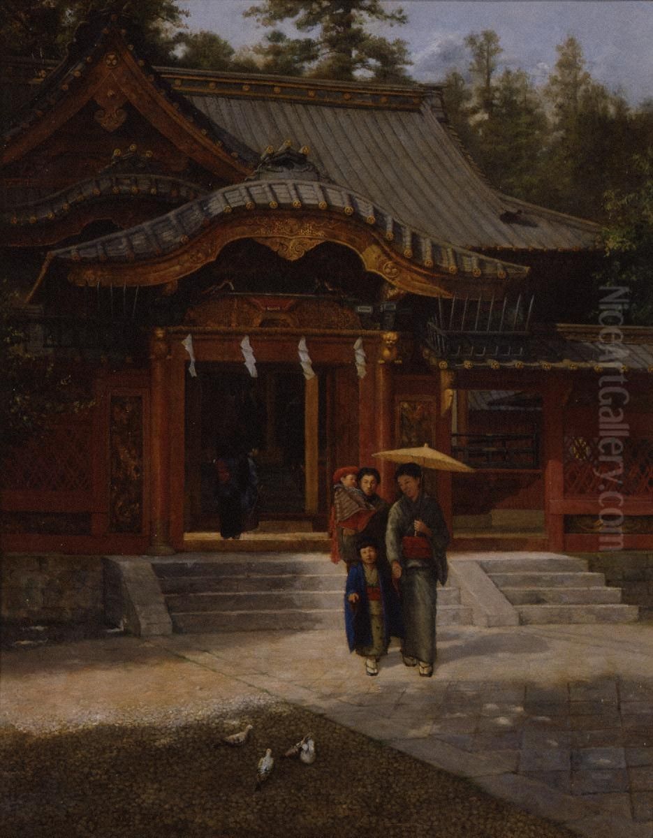 Ueno Toshogu Oil Painting by Harada Naojiro Ueno Toshogu Oil Painting by Harada Naojiro