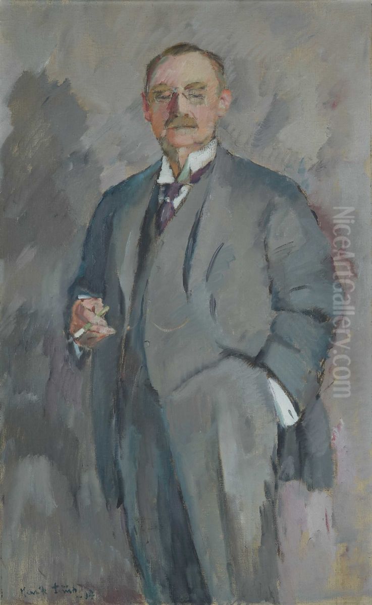 Portrait of Knud Christian Langaard Oil Painting by Henrik Lund