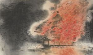 Kinkakuji-Temple on Fire