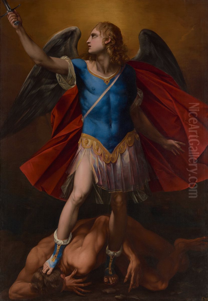 The Archangel Michael Oil Painting by Giuseppe Cesari