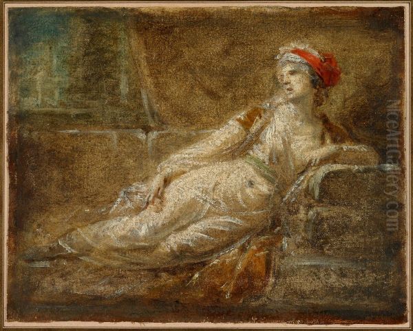 Reclining Woman Oil Painting by Heinrich Fuger