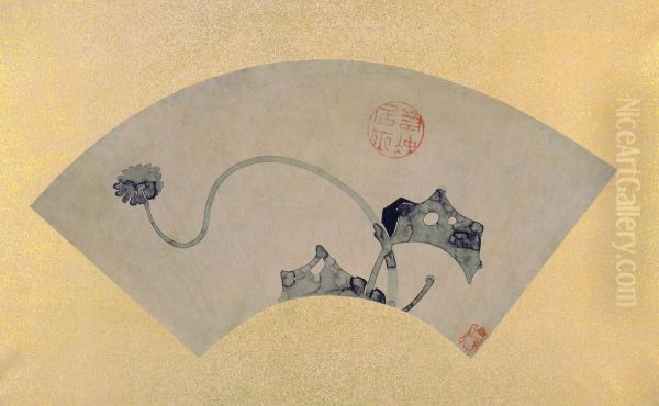 Water plant Oil Painting by Ito Jakuchu