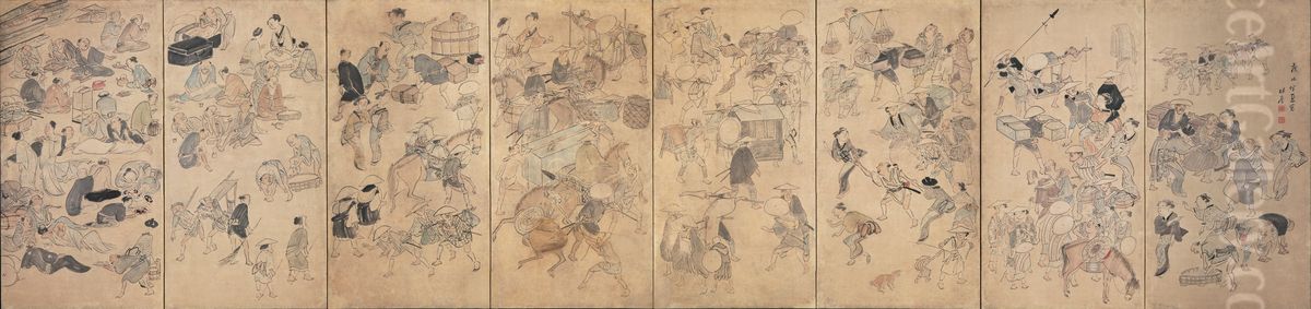Scenes of Otsu Oil Painting by Ki Baitei