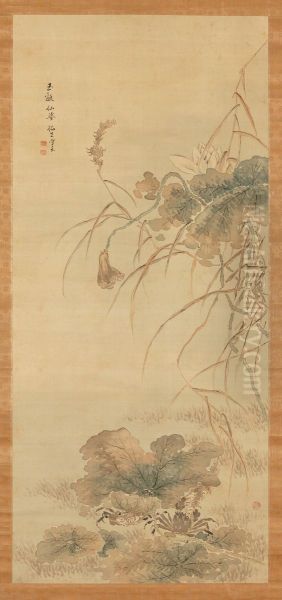 Jewel-like Countenance, Gaze of a Recluse Oil Painting by Tsubaki Chinzan