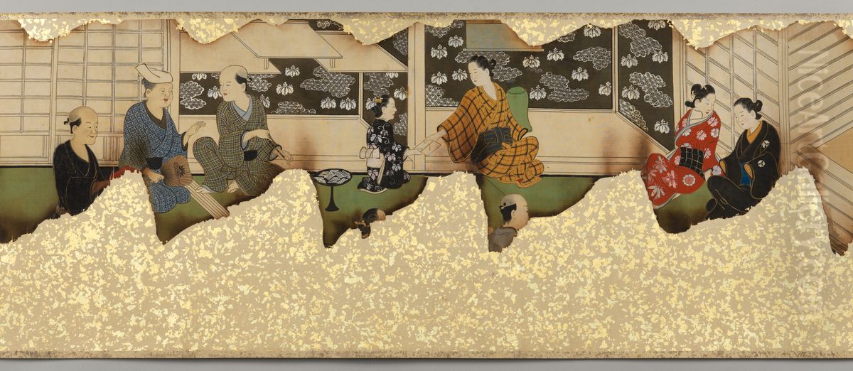 The Tale of Usugumo Oil Painting by Miyagawa Choshun