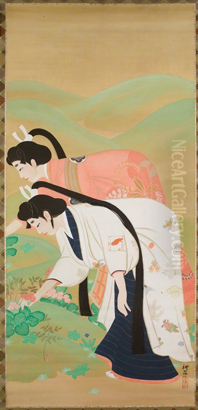 Spring Oil Painting by Yamamura Koka