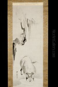 Boy with Water Buffalo [left of a pair]