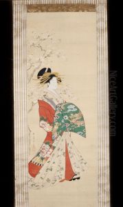 Prostitute Standing Beneath a Cherry Tree