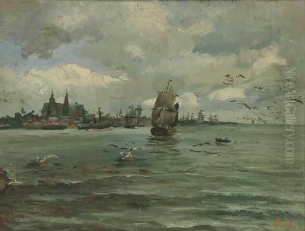 Merimaisema Oil Painting by Elias Muukka