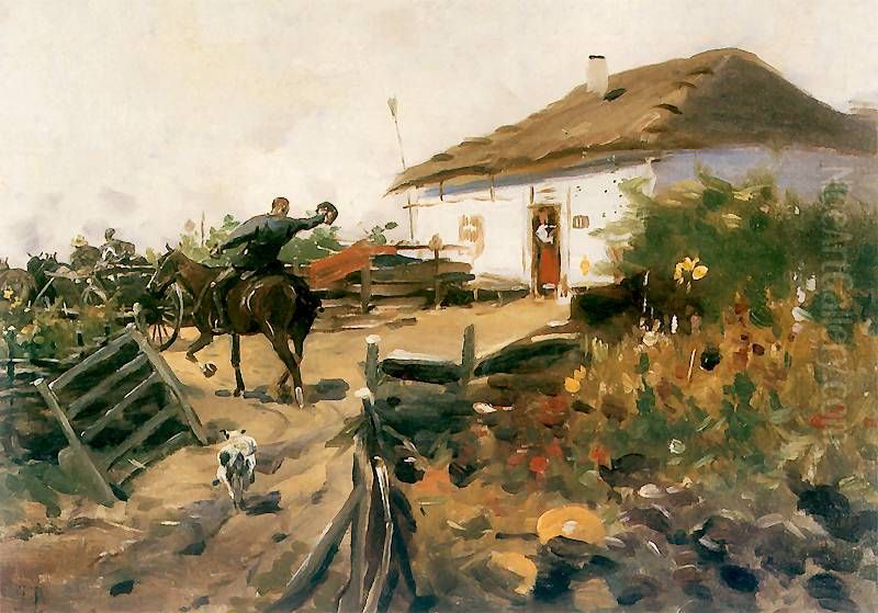 Do widzenia Oil Painting by Jozef Brandt