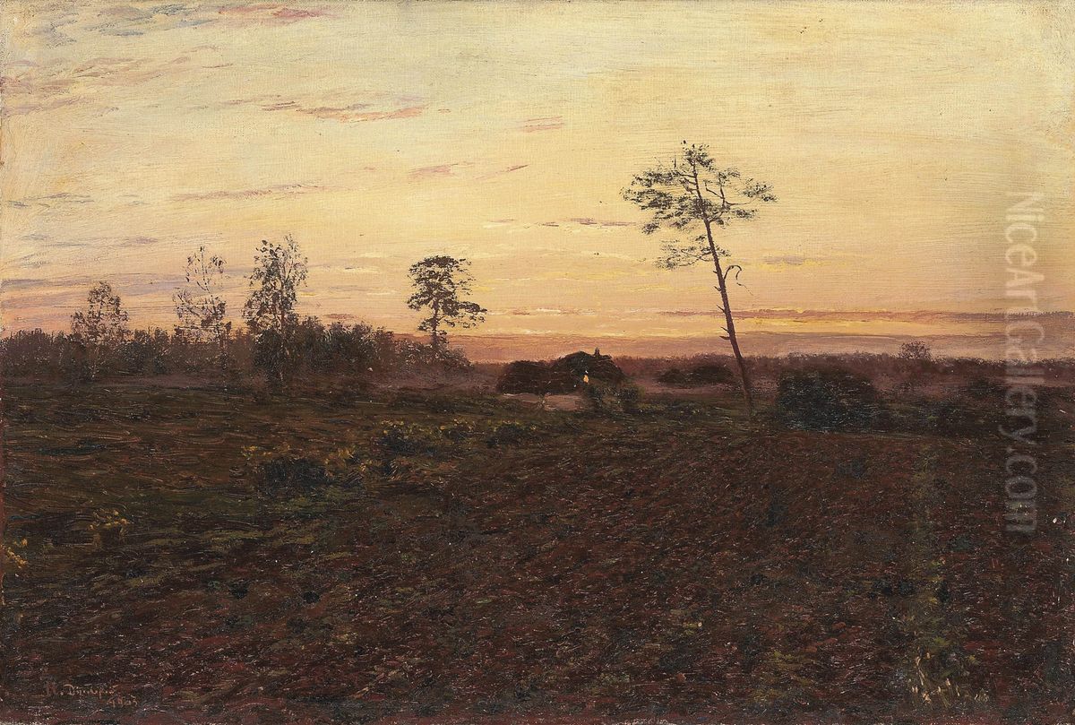 Evening Oil Painting by Nikolay Nikanorovich Dubovskoy