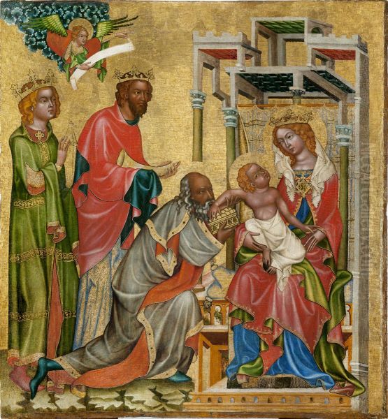 Adoration of the magi Oil Painting by Master of Vyssi Brod