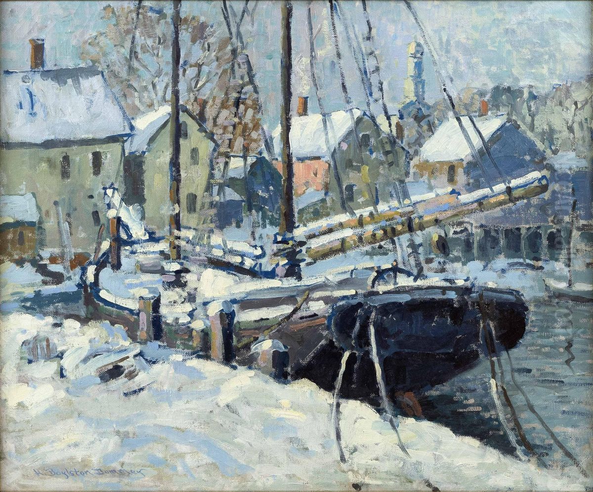 Winter in the Harbor Oil Painting by unknown