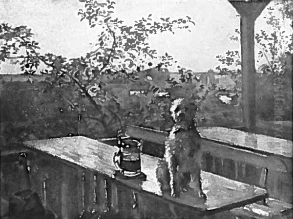 Der Hund Hipp auf einem Tisch Oil Painting by Lovis (Franz Heinrich Louis) Corinth
