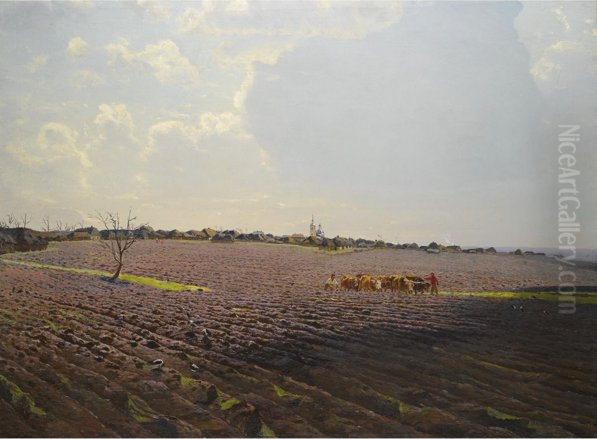 <<Zemla>> Oil Painting by Nikolay Nikanorovich Dubovskoy