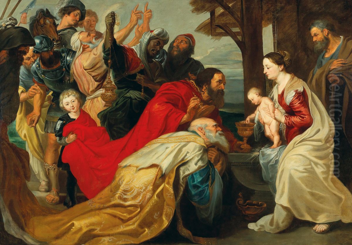 Adoration of the Magi Oil Painting by (studio of) Rubens, Peter Paul