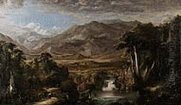 Heart of the Andes Oil Painting by Robert Seldon Duncanson