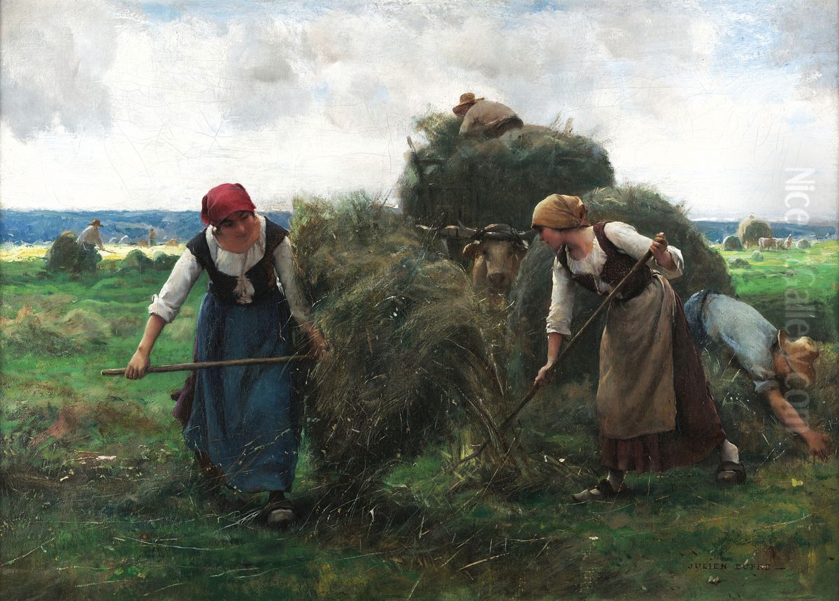 The Hay Harvester Oil Painting by Julien Dupre